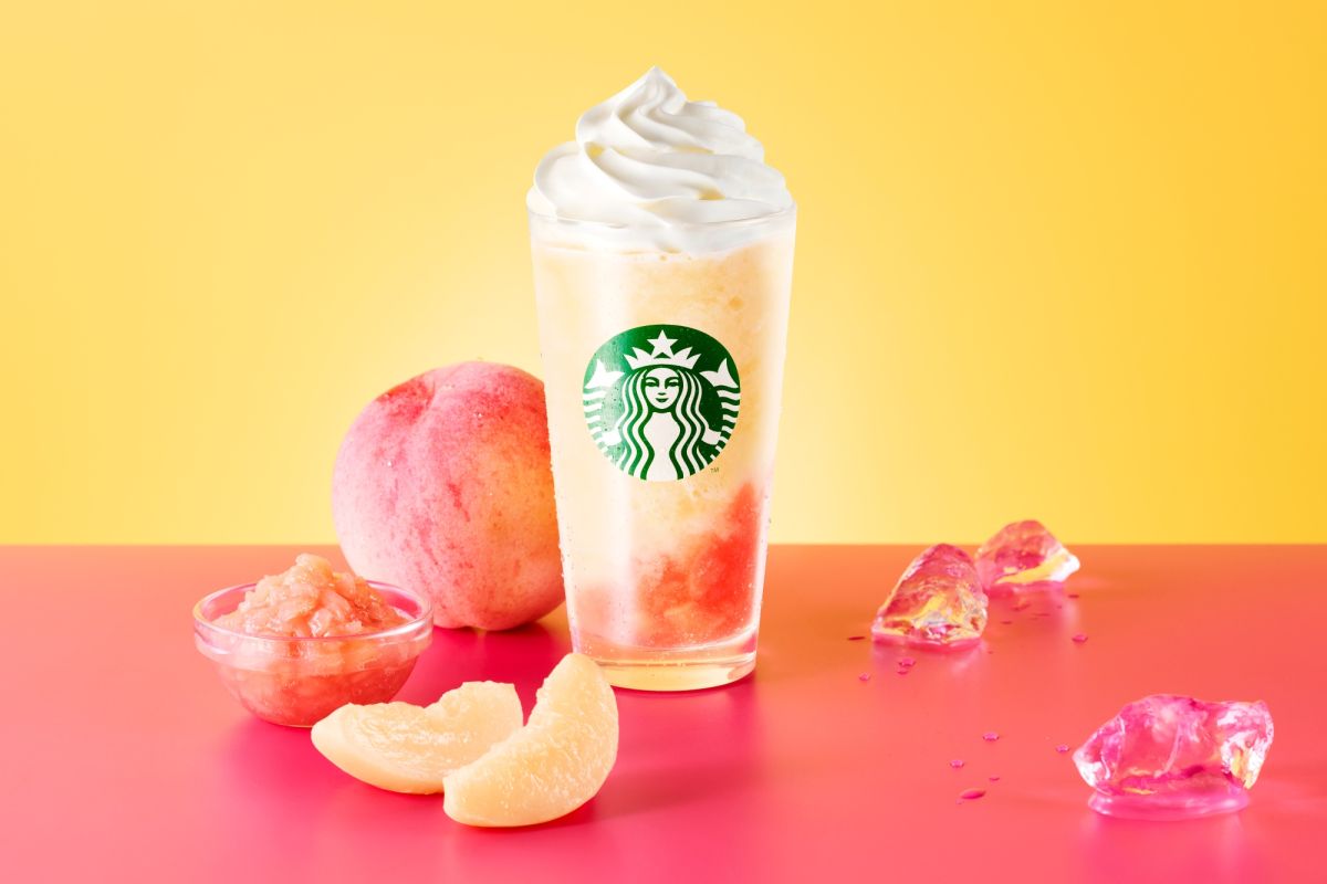 「My フルーツ&sup3; フラペチーノ&reg; 完熟白桃」776円（持ち帰り）、790円（店内利用）