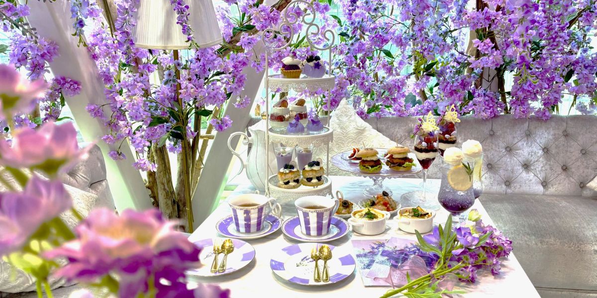 【表参道】期間限定の藤のアフタヌーンティーが絶景！「HAUTE COUTURE CAFE 表参道」試食レポ【#編集部のおでかけキロク】