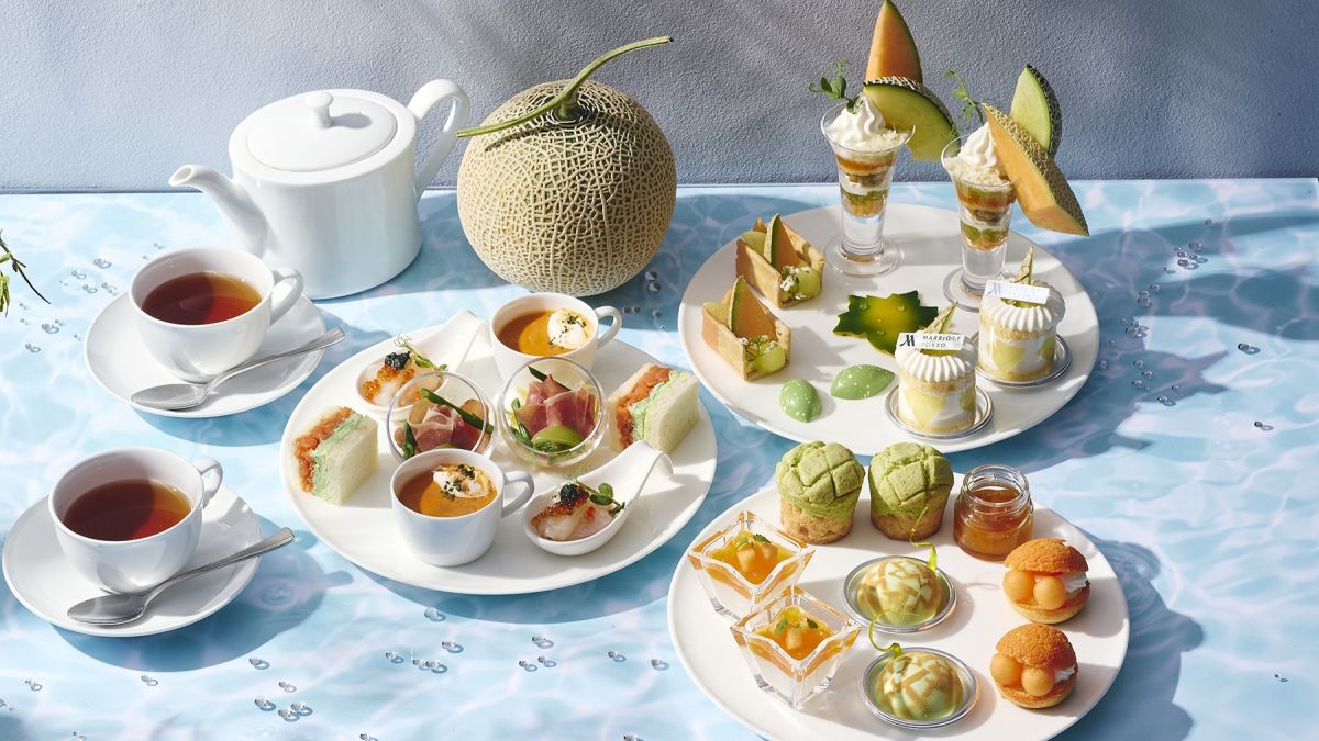 【東京マリオットホテル】グリーン×オレンジの初夏色にときめく！ 2種のマスクメロンを味わう「MELONyque（メロニック）Afternoon Tea」