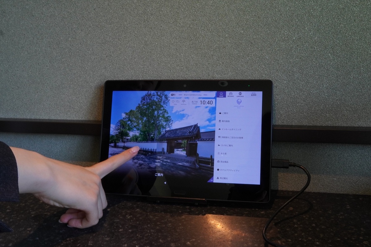 客室のタブレット