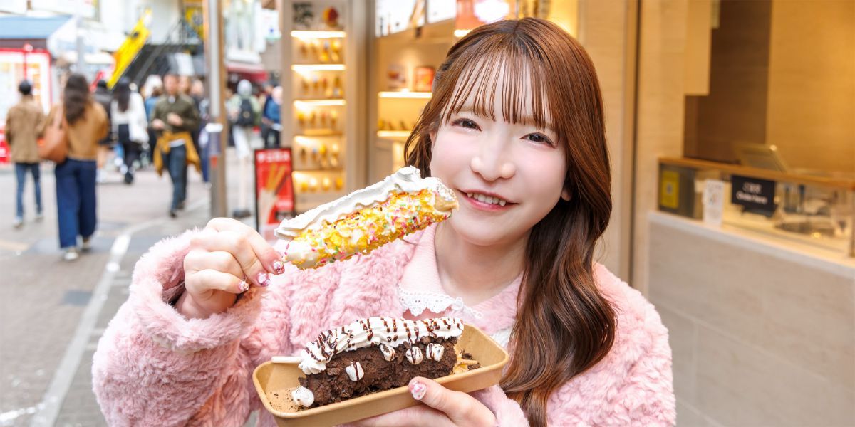 原宿「DIP ME BANANA」の160通りから自分好みに作ってもらえるチョコバナナ♪【大食いアイドルもえのあずきの絶品グルメ101】