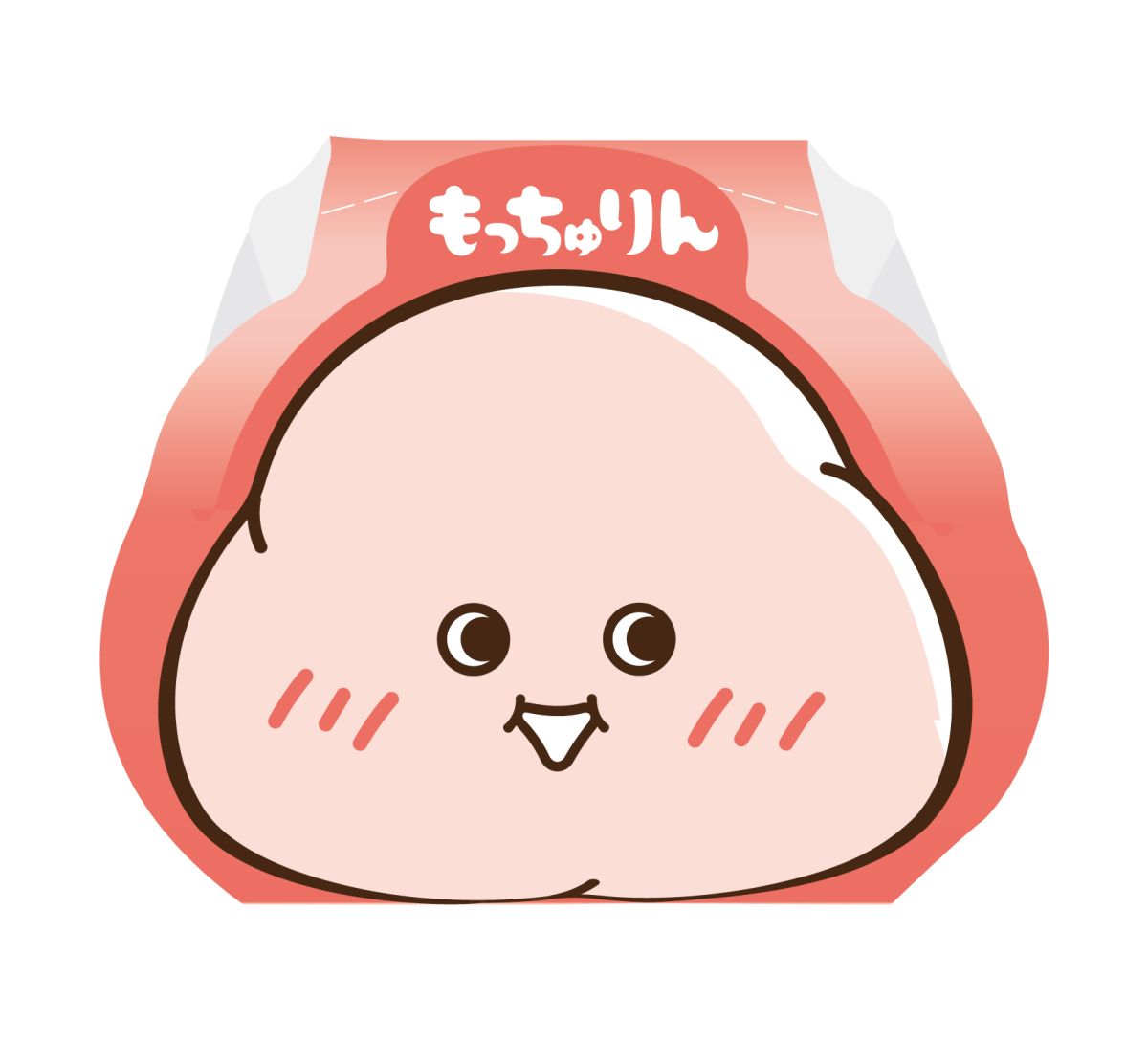 「もっちゅりん」のキャラクターをデザインしたトレイに入って登場！