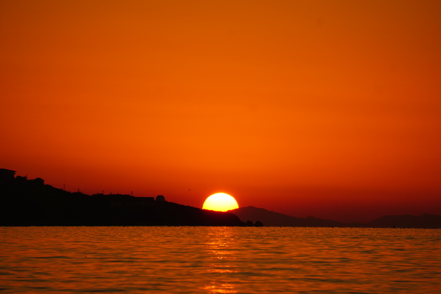 慶野松原の夕日