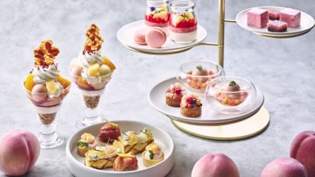 【ホテルインディゴ東京渋谷】桃のみずみずしい味わいを目いっぱい楽しむ「ピーチアフタヌーンティー」