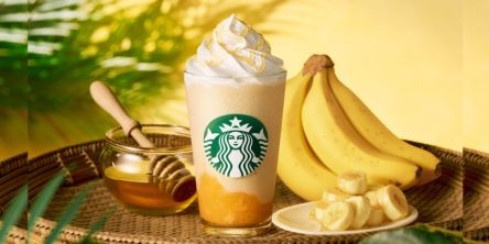 【スタバ新作・2026年6月】じゅわっ、とろっ。黄金比の味わい！ 「ハニー バナナ フラペチーノ®」が、6月5日（金）から発売