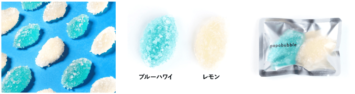 「かき氷グミ（ブルーハワイ/レモン）」360円
