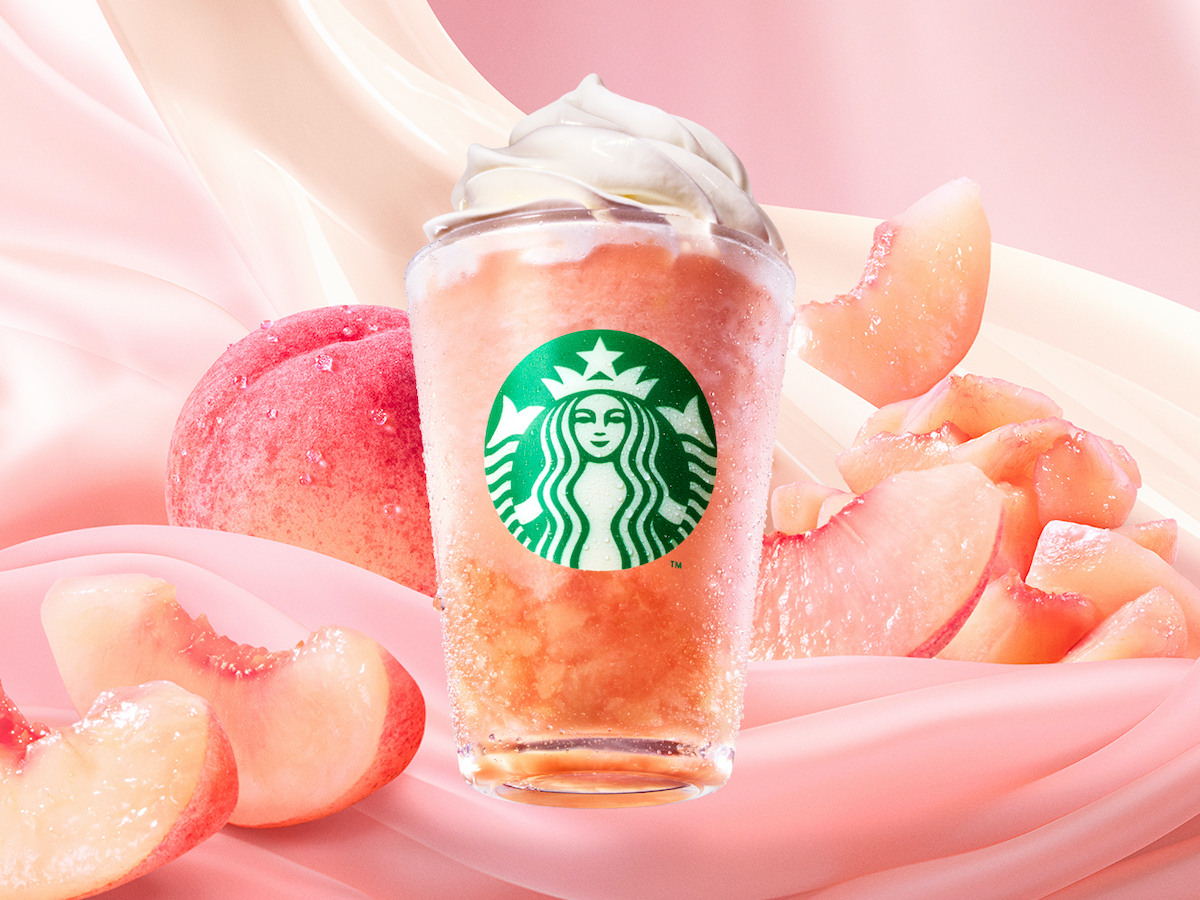 「ピーチ & ピーチミルク フラペチーノ&reg;」