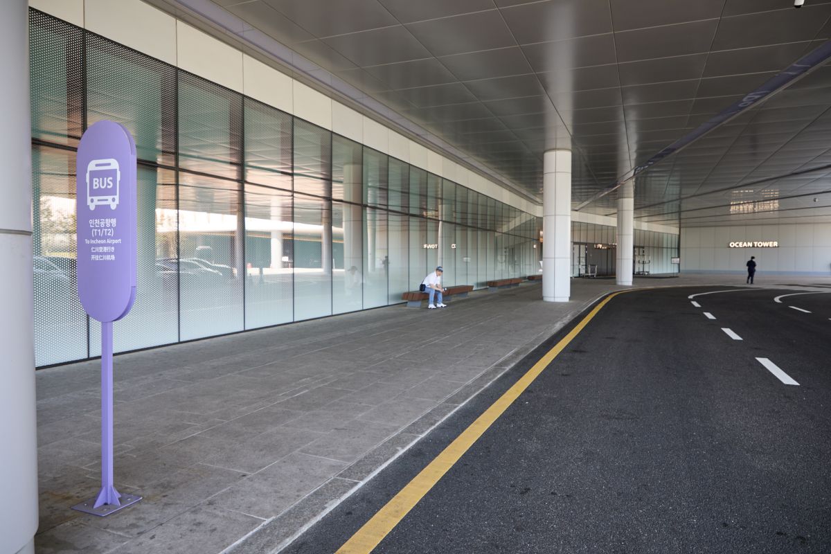 仁川空港発のバスはインスパイアリゾート内の2つの停留所に停車します。アリーナへ向かうなら、「オーシャンタワー」での降車が便利