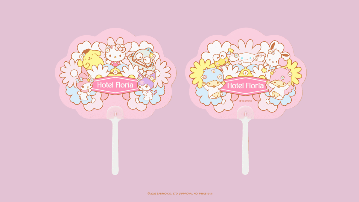 ホテルフローリア うちわ サンリオキャラクターズ