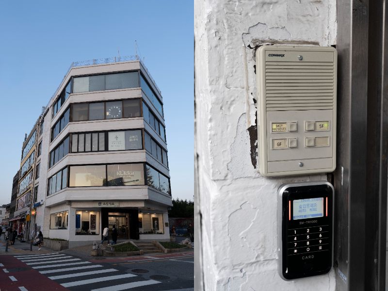 お店は景福宮入口のすぐそばにある建物の4階。チャイムを押して入る