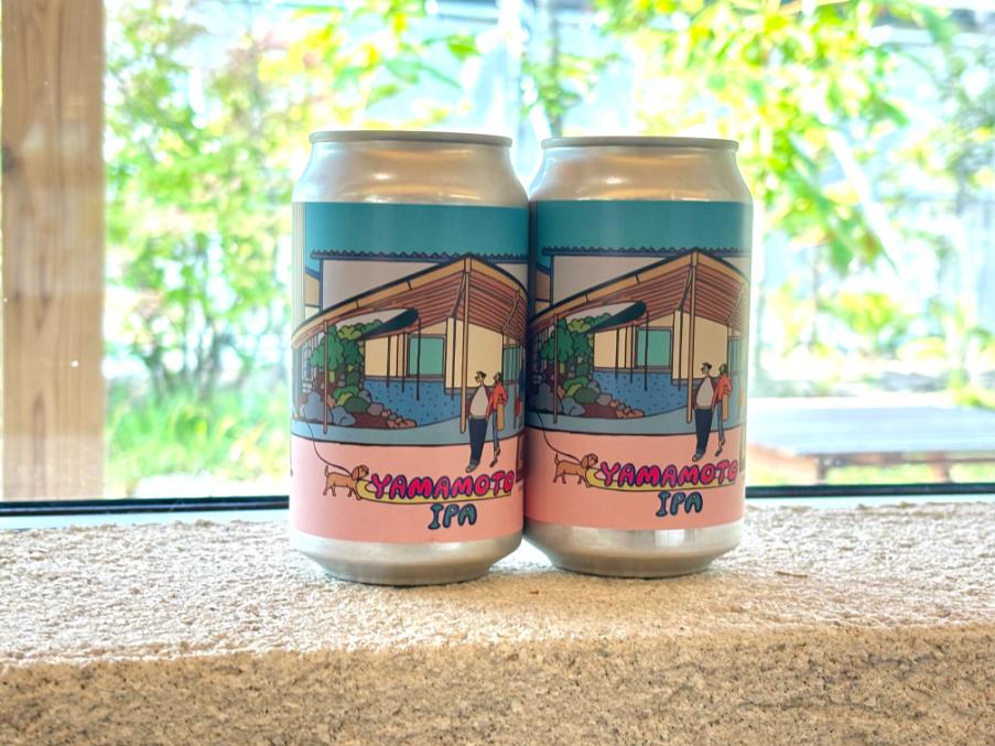 ポップなパッケージのクラフトビール「YAMAMOTO IPA」各350㎖680円