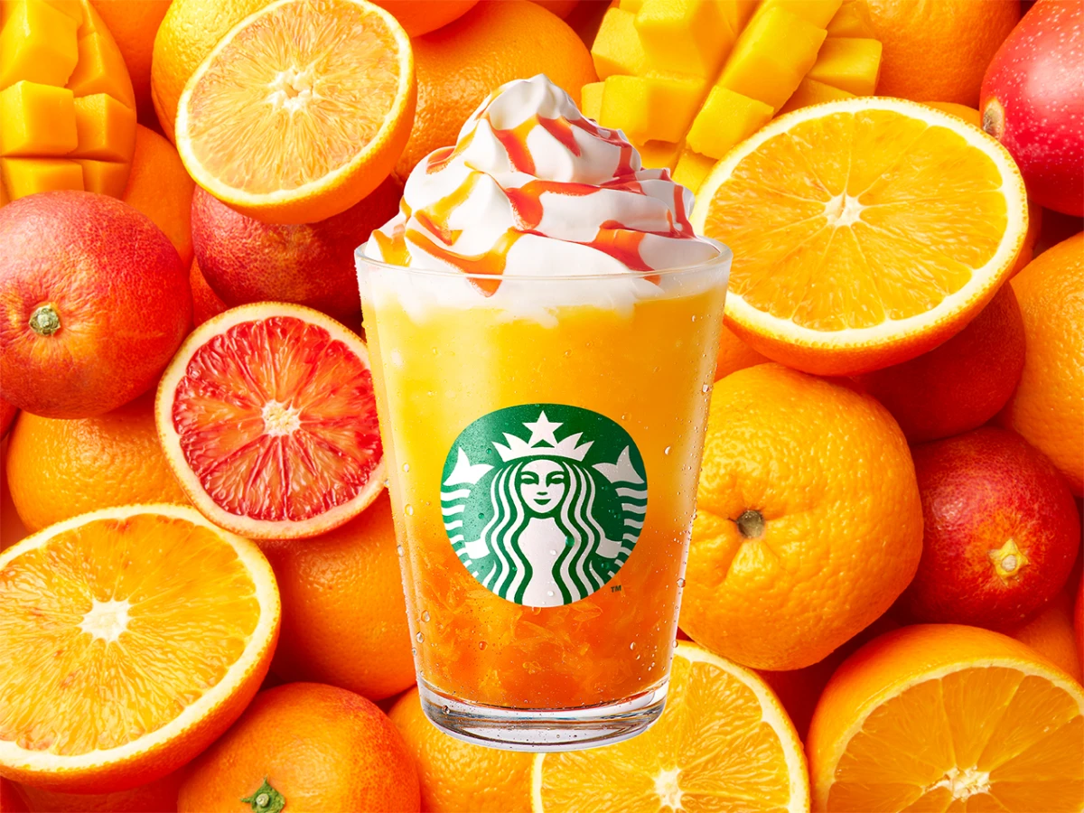 「ぎゅぎゅっと オレンジ & マンゴー フラペチーノ®」