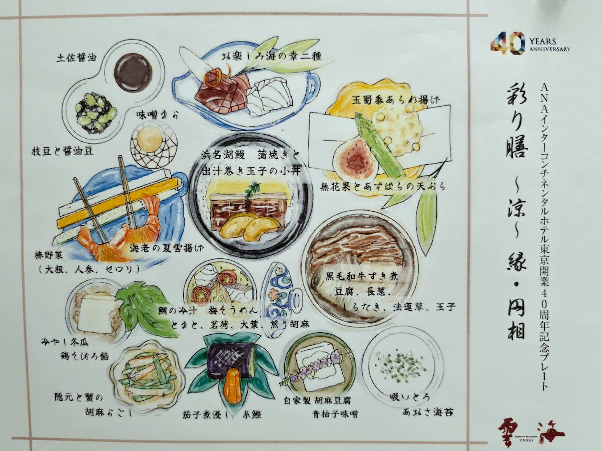手書きの献立紹介