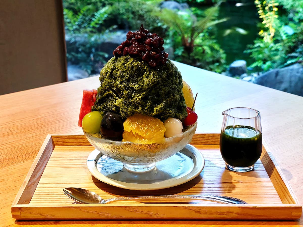 「雲海かき氷 抹茶」 ＋1500円（2026年8月末までの特別料金）