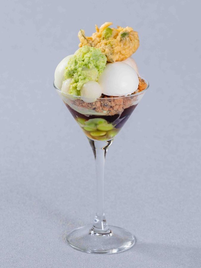 「枝豆と抹茶のパフェ」2000円