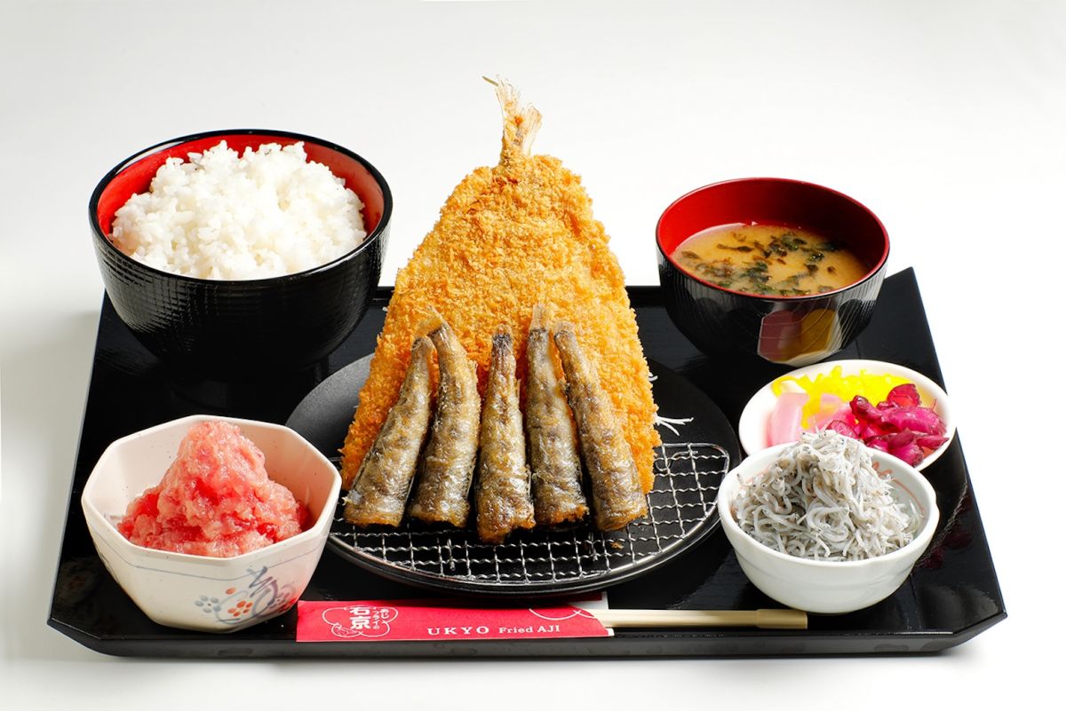 道の駅いわき・ら・ら・ミュウで提供している『常磐もの』グルメ膳