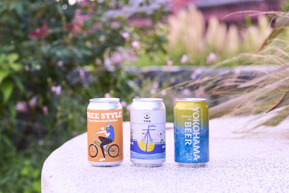 左から、横浜ベイブルーイング「FREE STYLE」630円、Yellow Monkey Brewing「GOKIGEN Fruit Hazy」850円、横浜ビール「横浜セッションIPA」420円　※価格は購入時。品揃えは時期により異なる