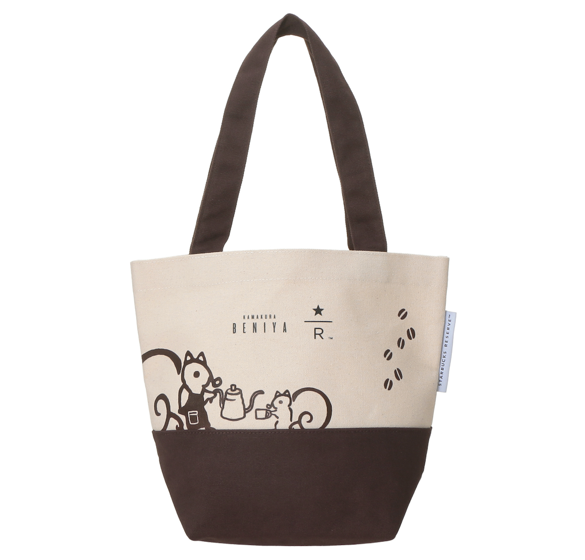「鎌倉紅谷 スターバックス リザーブ トート Small ダークブラウン&ナチュラル」3700円