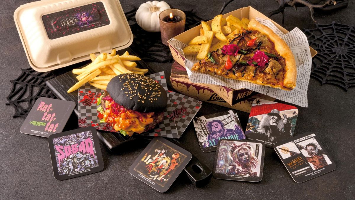 「Warning！ マカロニチーズバーガー ホラー・ナイト15周年コースターセット」