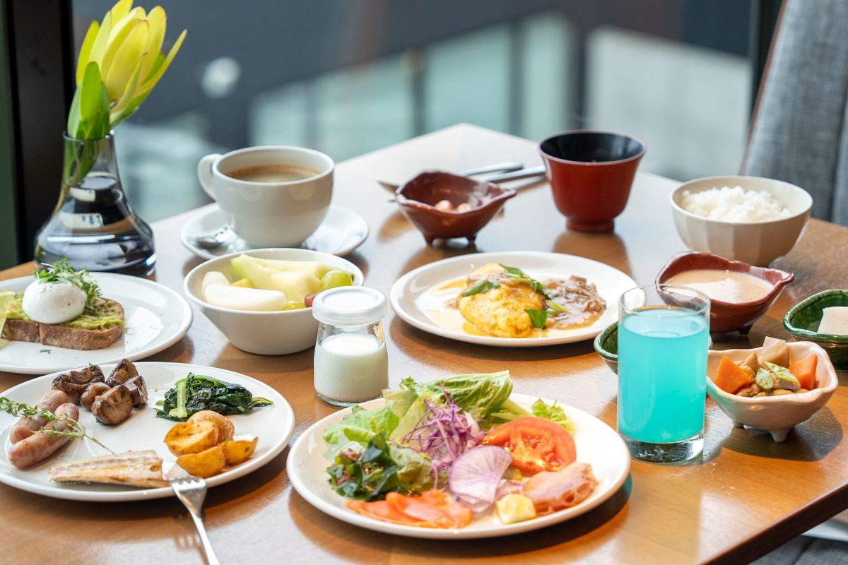 朝食ビュッフェの様子