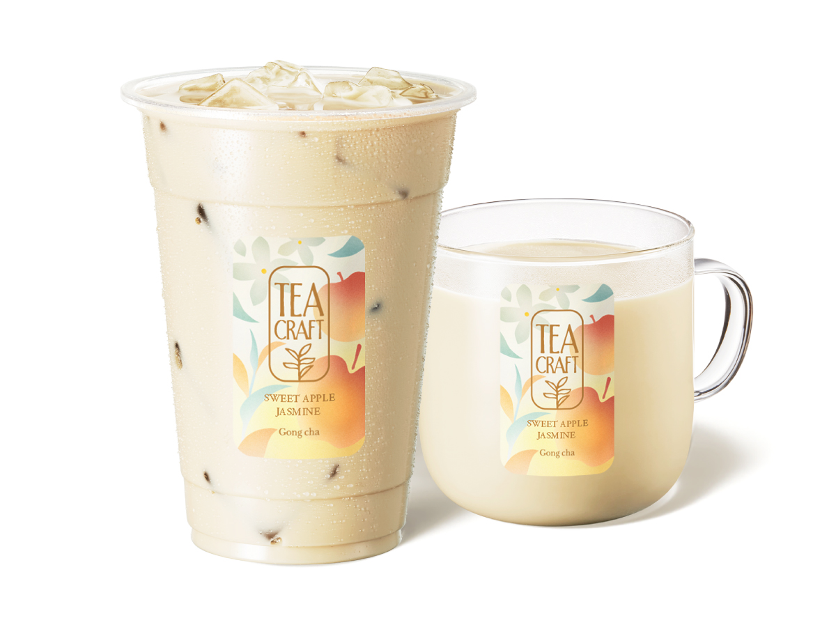 「蜜りんごジャスミン ミルクティー」 ICED：S 450円／M 500円／L 590円 HOT：S 450円／M 500円