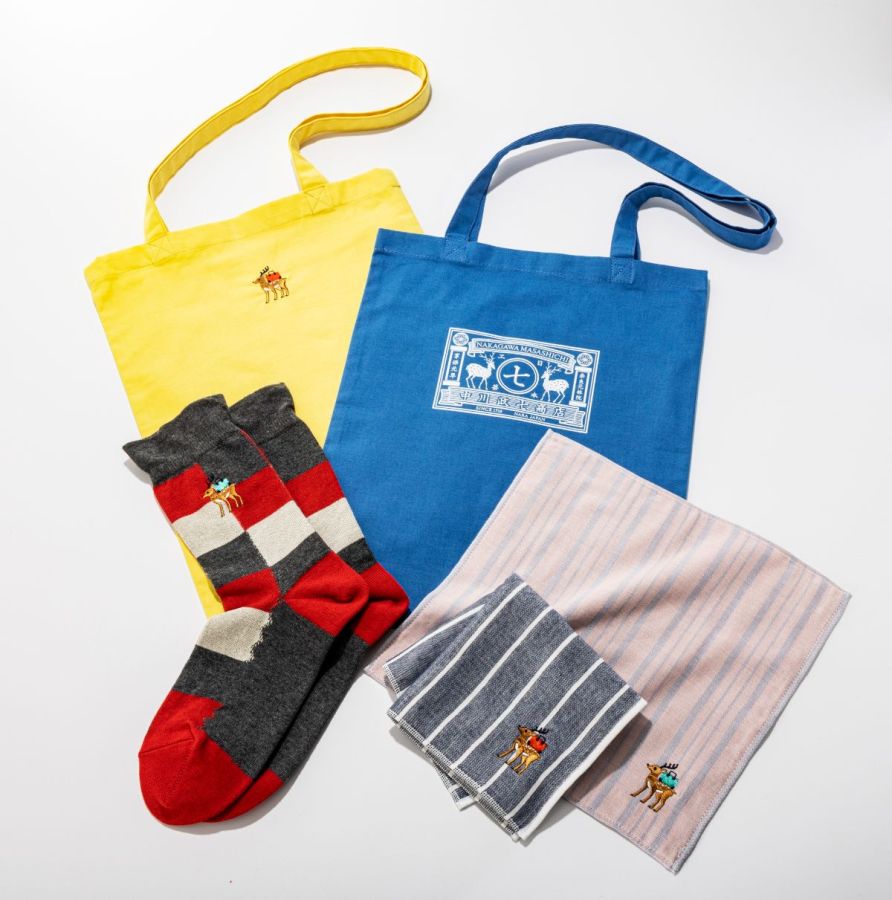 中川政七商店「グランスタ東京店限定刺繍入り エコバック/くつした/タオルハンカチ」