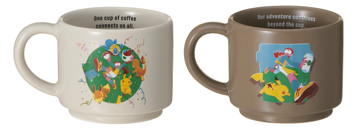 【オンラインストア限定】（左から）「Pok&eacute;mon + STARBUCKS スタッキングデミマグ」89ml コーヒーコネクション/コーヒーアドベンチャー 各2200円