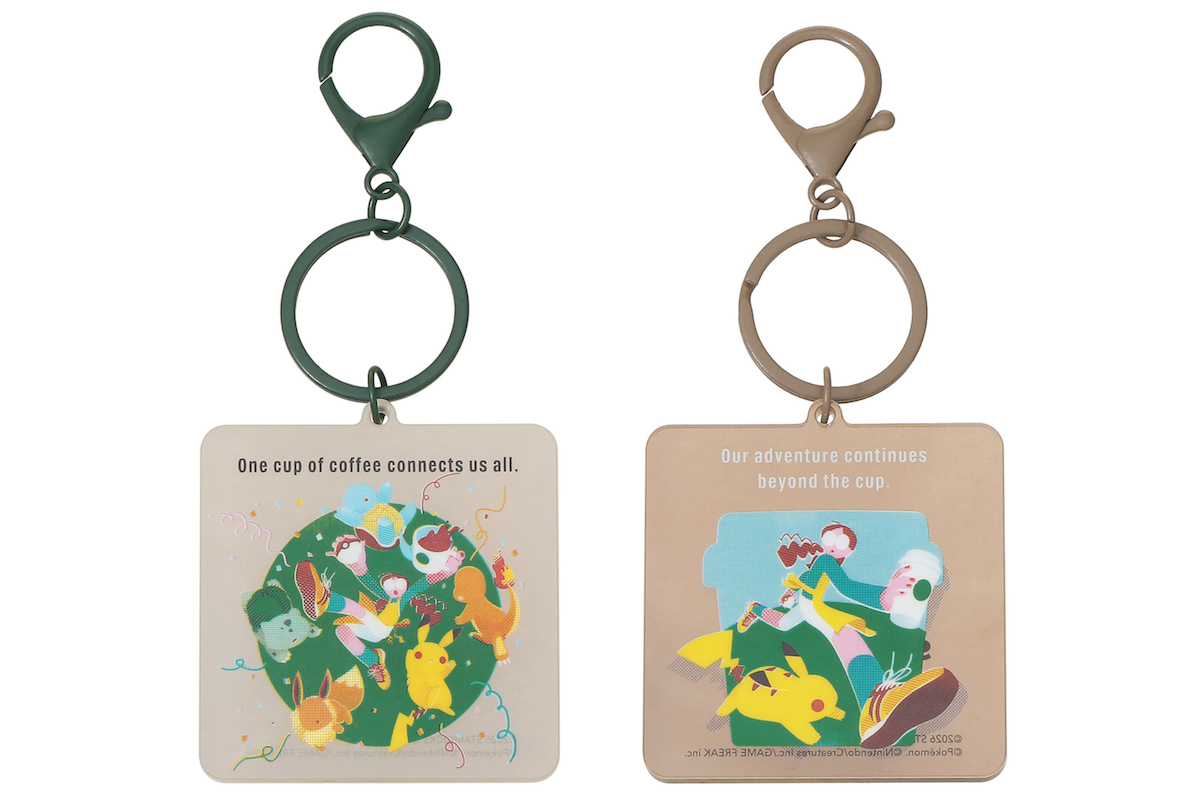 【オンラインストア限定】（左から）「Pok&eacute;mon + STARBUCKS アクリルチャーム コーヒーコネクション/コーヒーアドベンチャー」各1500円