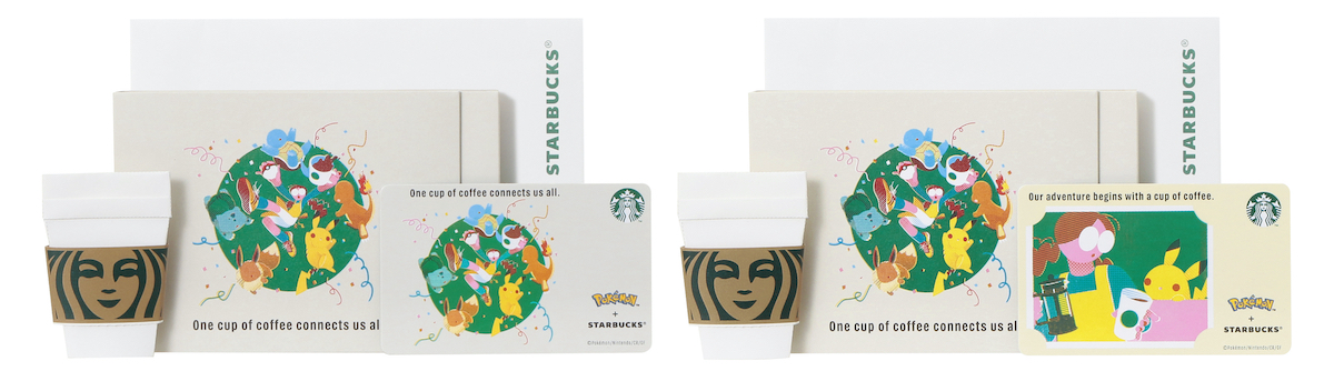 【オンラインストア限定】（左から）「スターバックス カード ギフト コーヒーコネクション / ピカチュウ」各2700円 ※スターバックス カードは2000円入金済