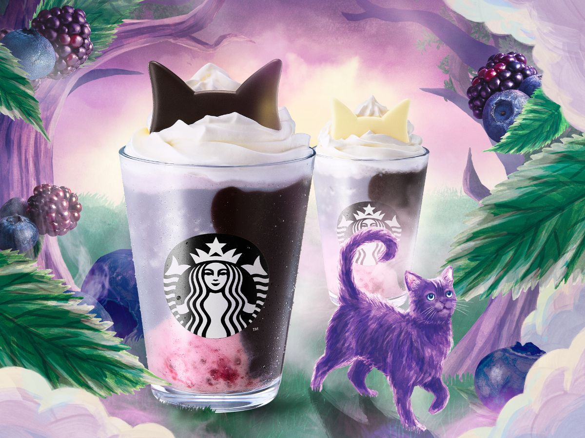 「ブラックベリー ヨーグルト フラペチーノ® 黒耳ver. / 白耳ver.」