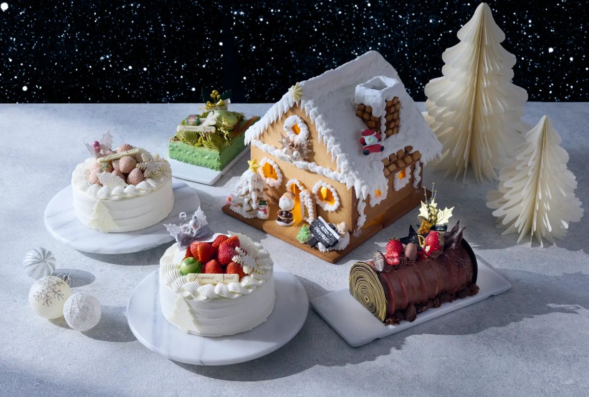 毎年好評の「ヘクセンハウス」と新作「白苺のクリスマスショートケーキ」など、クリスマスケーキ4種