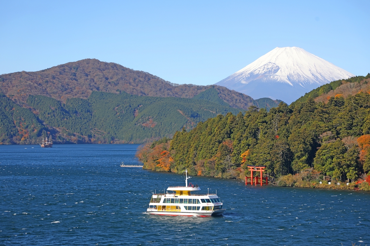 富士山と遊覧船