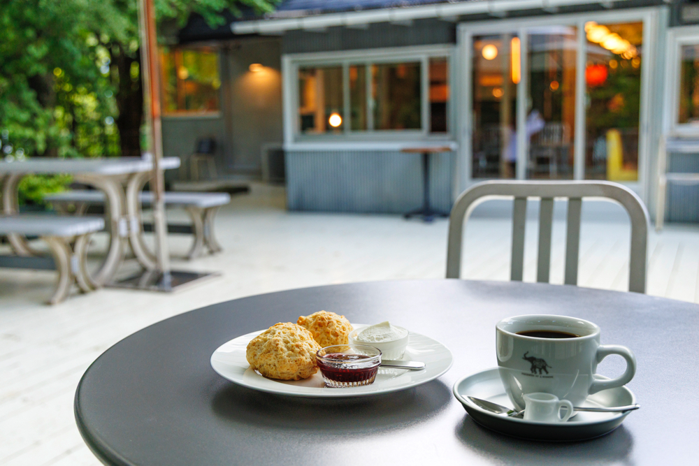 「NASU SHOZO CAFE」のテラス席