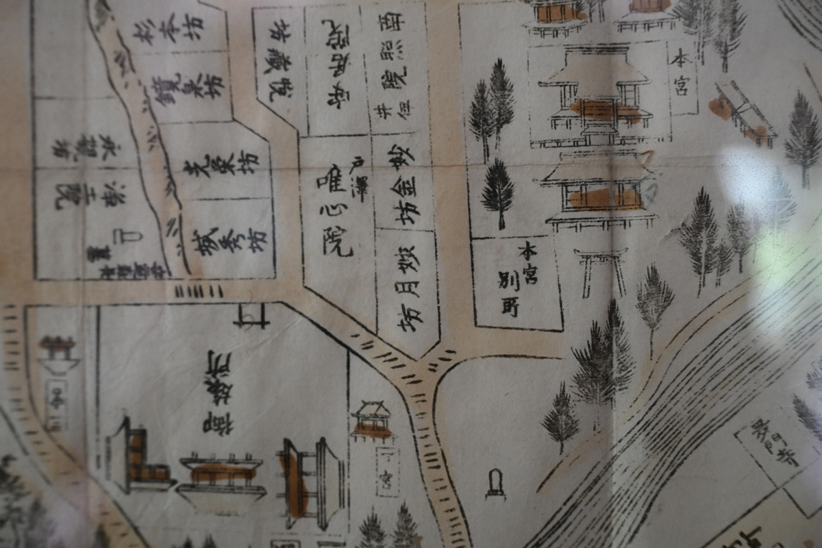 「妙月坊」古い日光の絵地図