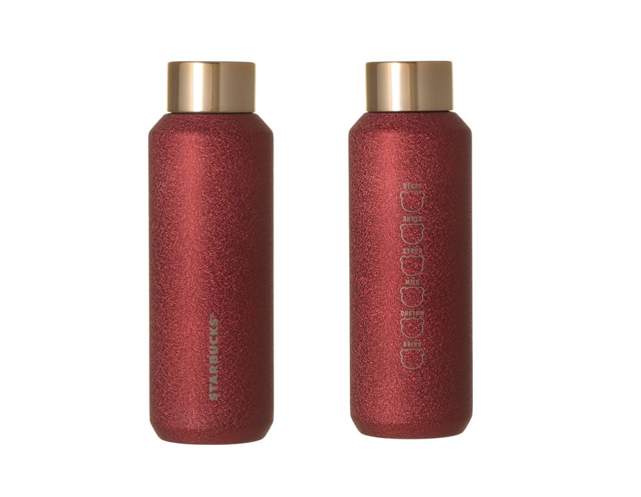 「ホリデー2026ギフトボックス入りステンレスボトルグリッターレッド」473ml　5500円<