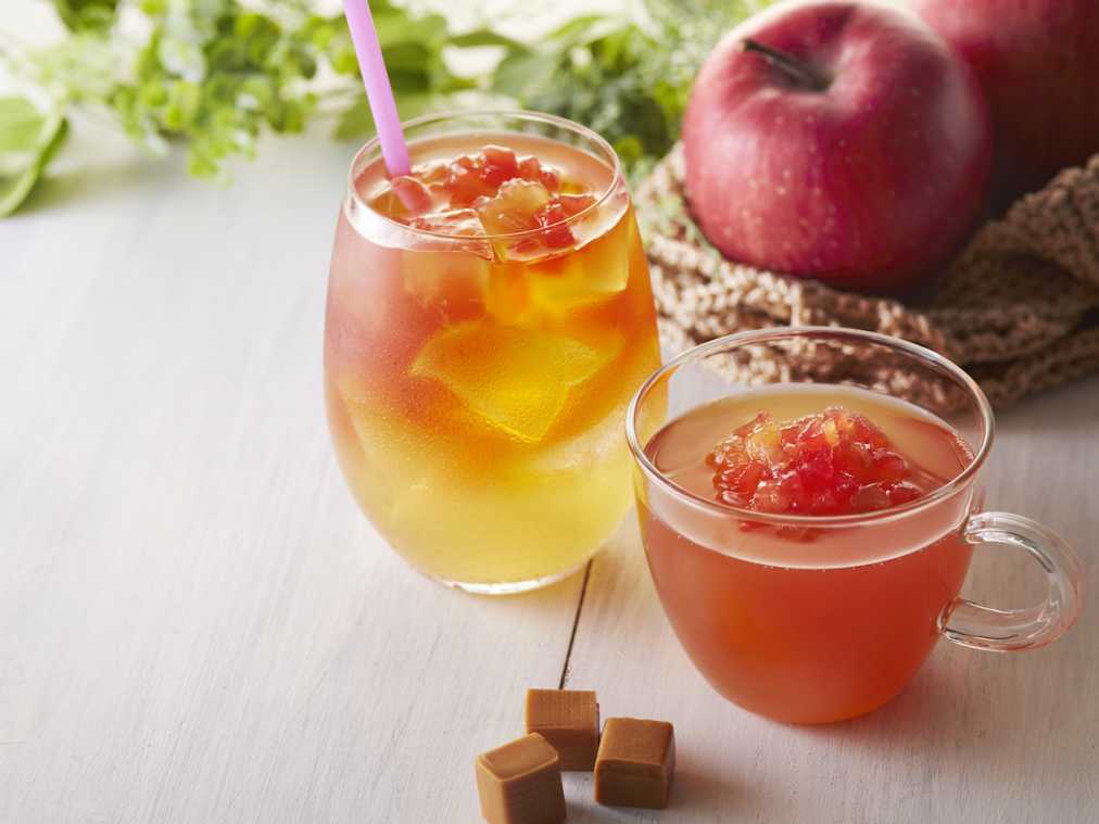 「＆TEA アップルキャラメリゼティー」 （HOT/ICED・HOTはTallのみ）Tall：480円 Grande：540円 