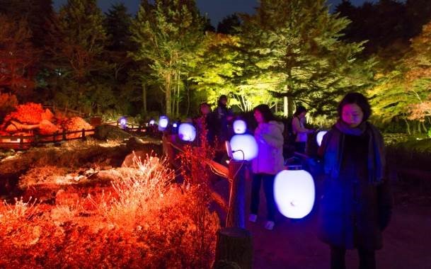 髙橋匡太「Glow with Night Garden Project in Rokko 提灯行列ランドスケープ」 2016年