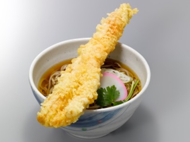 「天然一本穴子の天ぷらそば」1580円