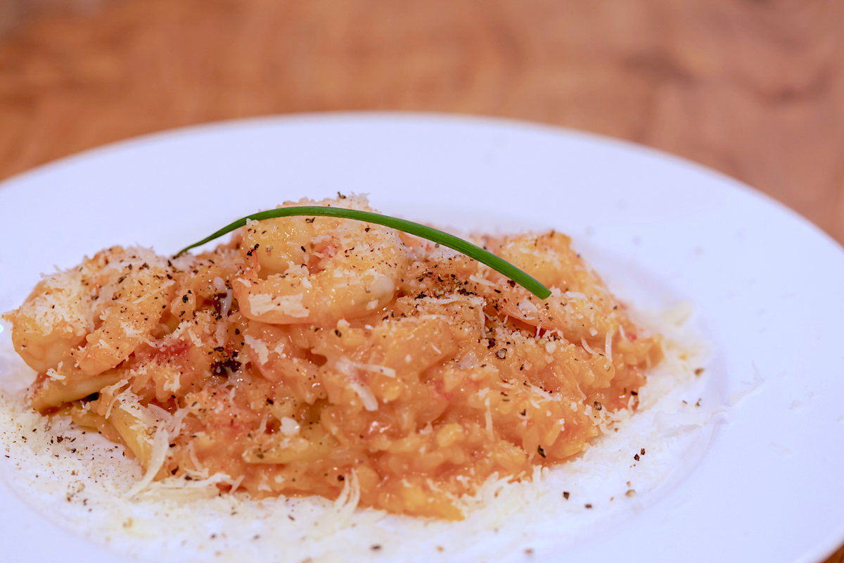 リゾット（えび＋トマトソース）480円