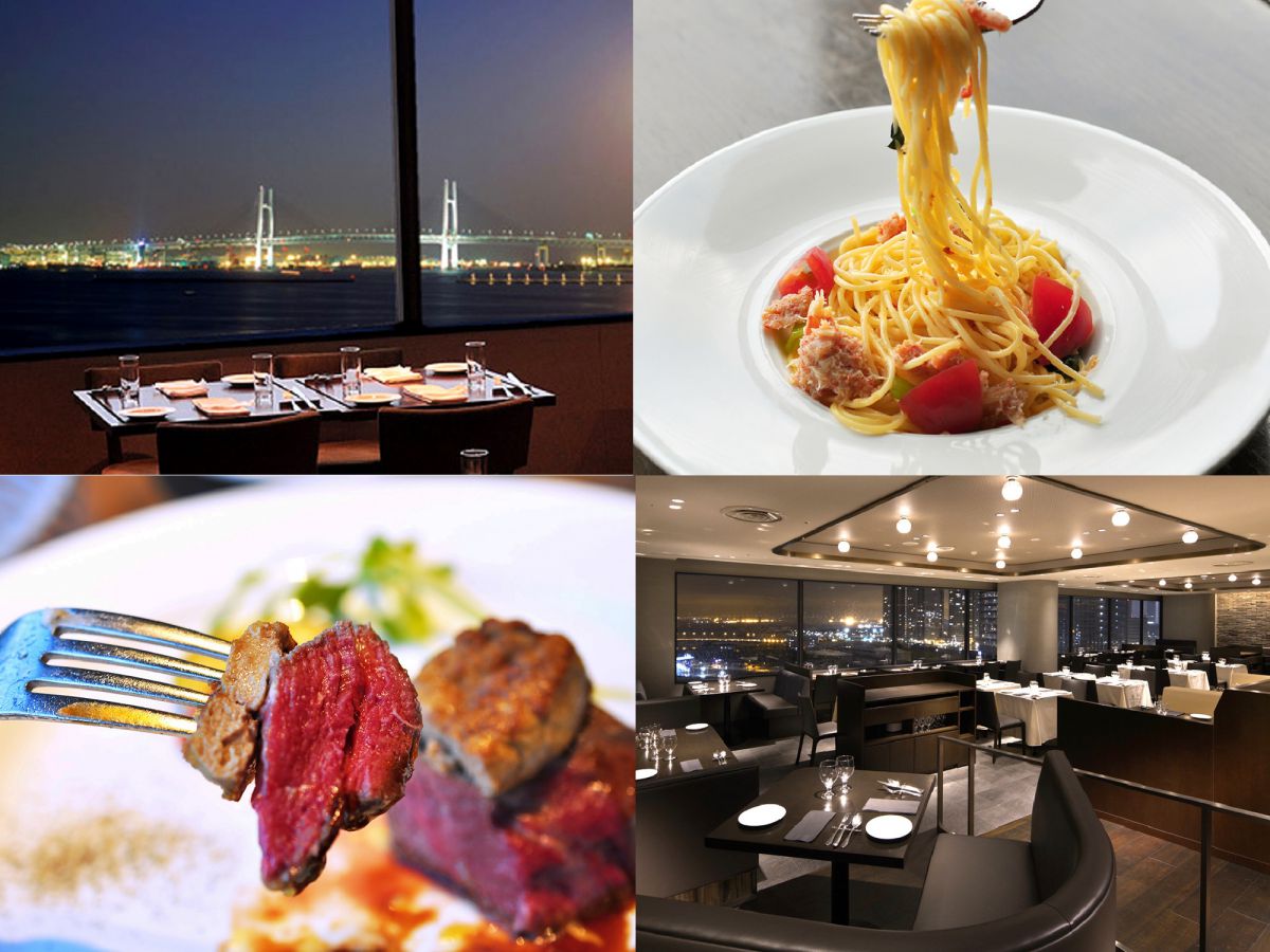 夜のベイブリッジにうっとり。横浜駅前のロマンティックイタリアン