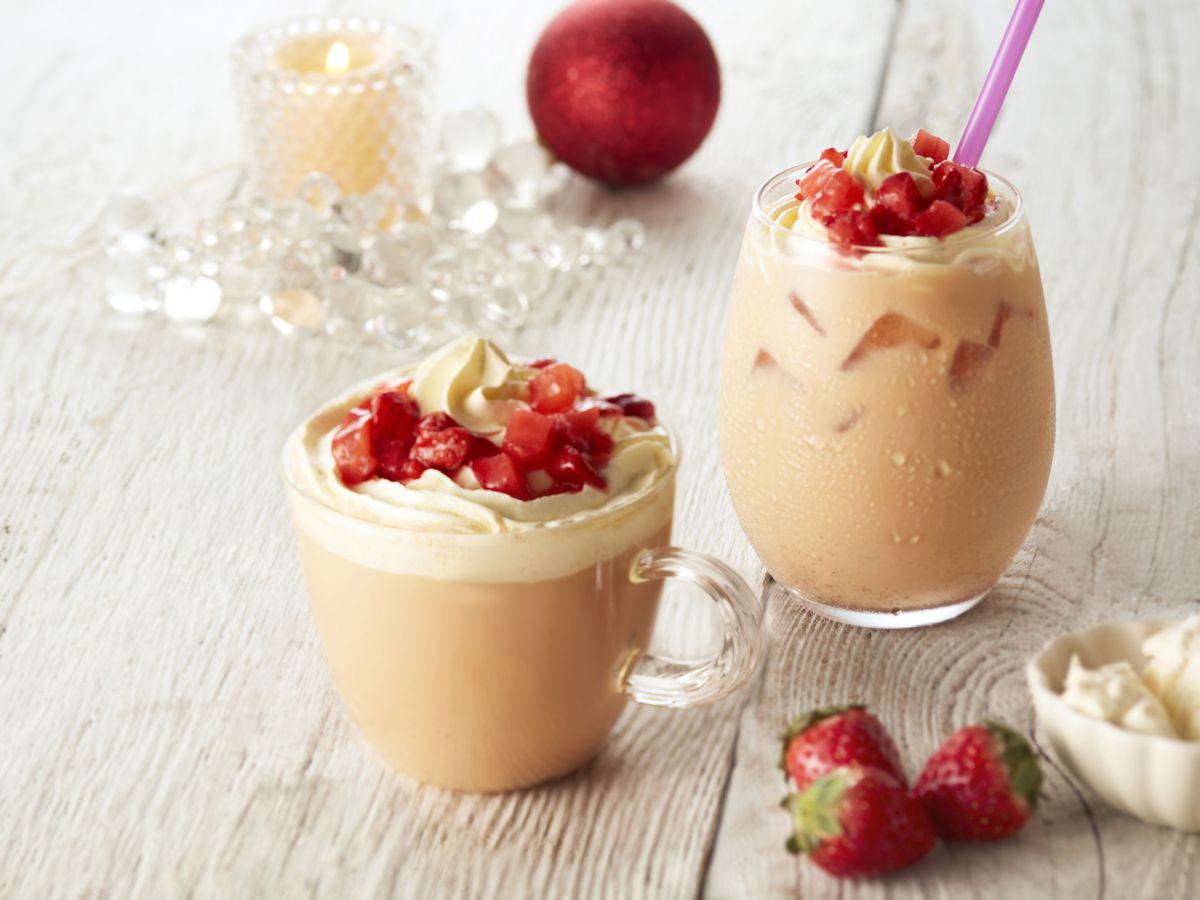 「&TEA ストロベリーマスカルポーネミルクティー」（HOT/ ICED）Short 490円 / Tall 550円 / Grande 610円