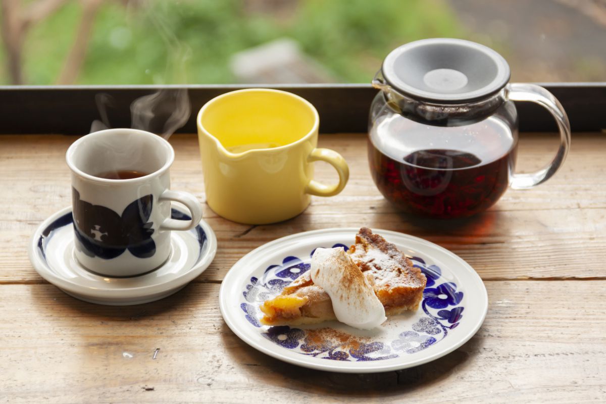 季節のタルト626円、紅茶691円