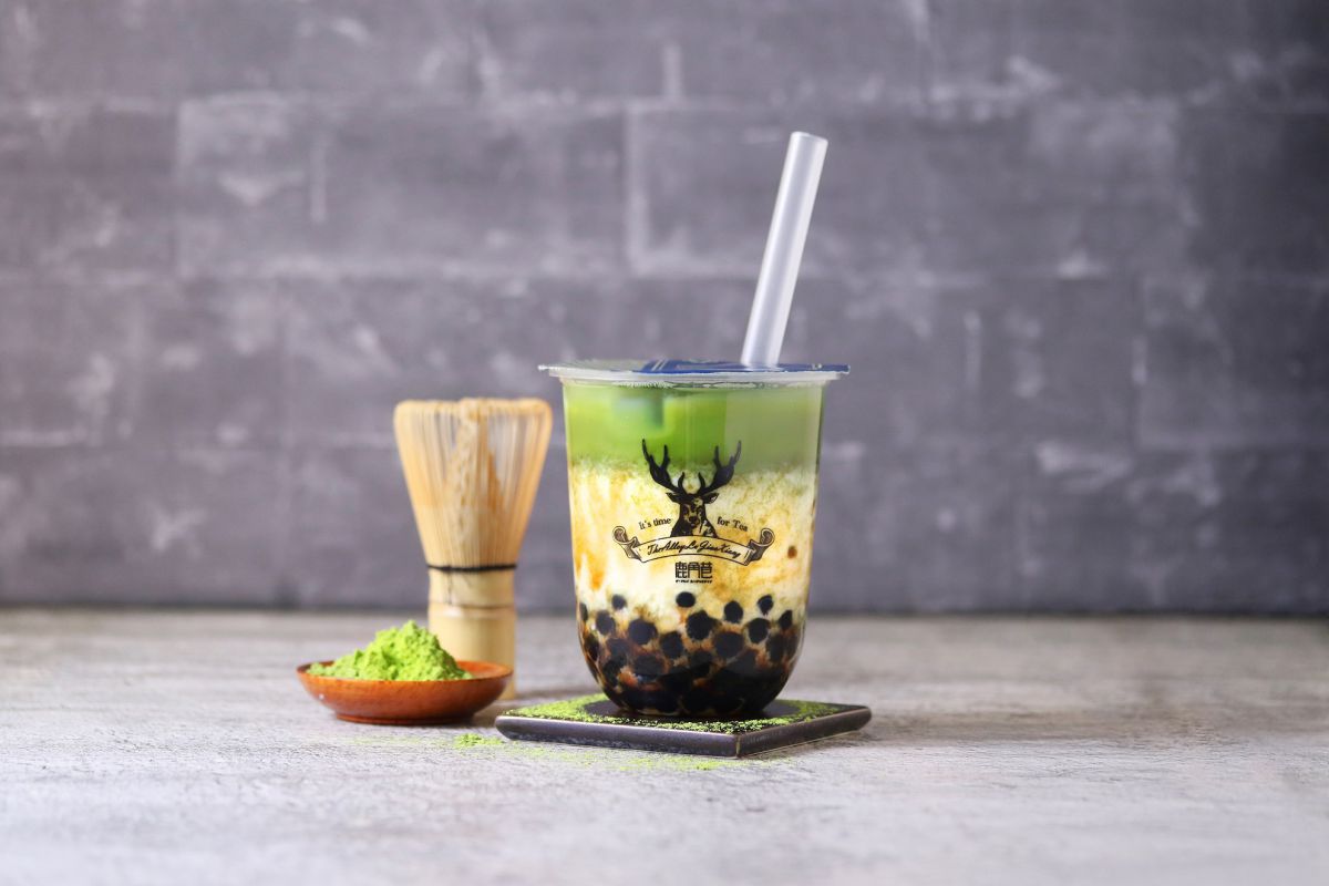 黒糖タピオカシリーズ・抹茶ラテ　Mサイズ650円