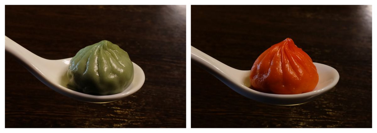 亜細亜小籠包（左）伊太利小籠包（右）