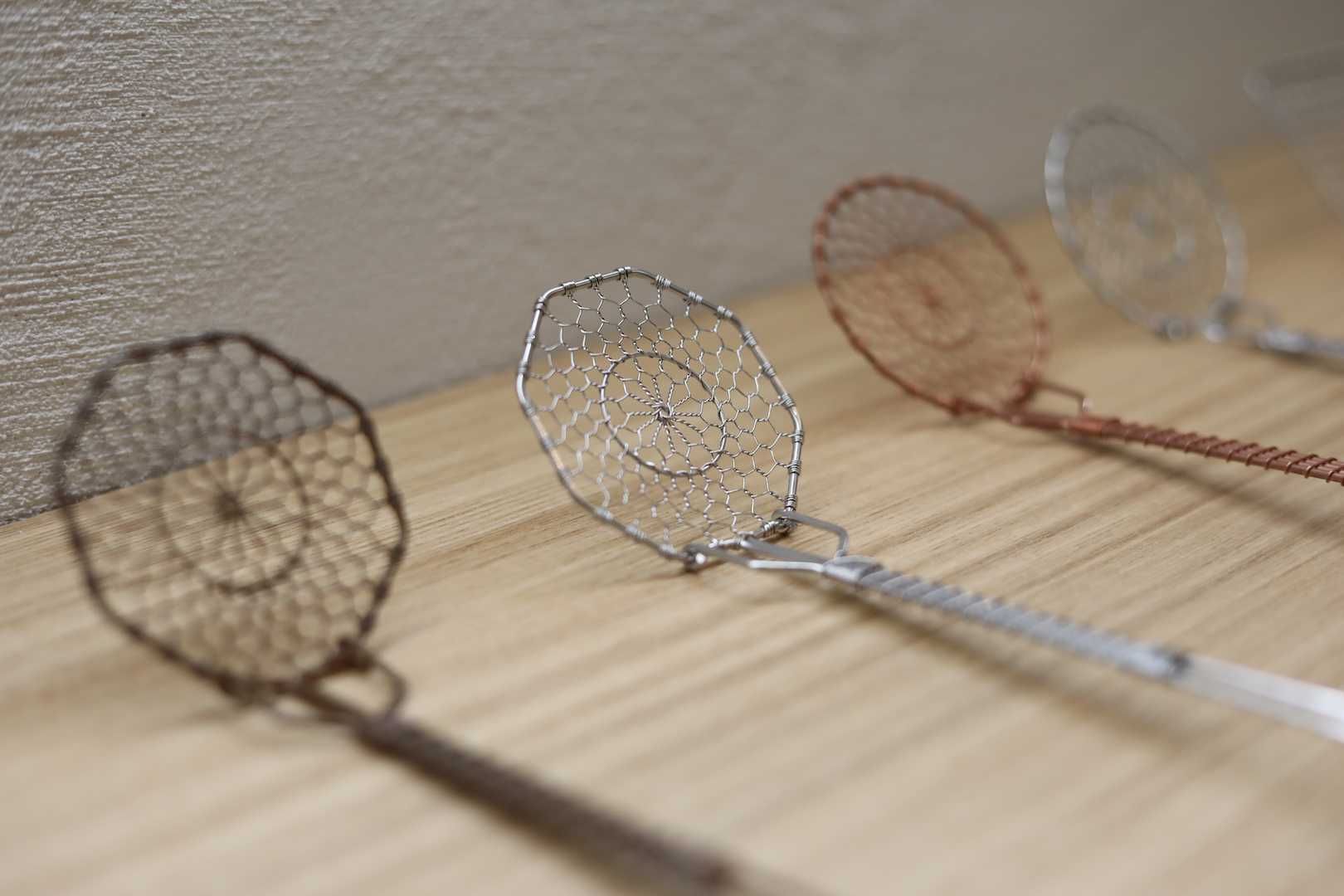 菊出しと呼ばれる技法で編まれたとうふすくい。別格の美しさ