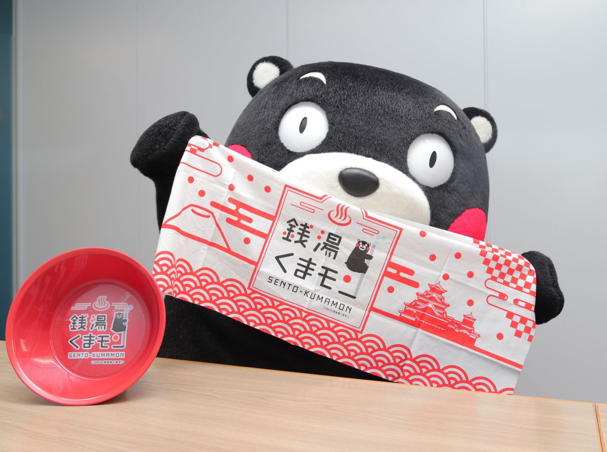 イベントPRのため来社してくれたくまモン