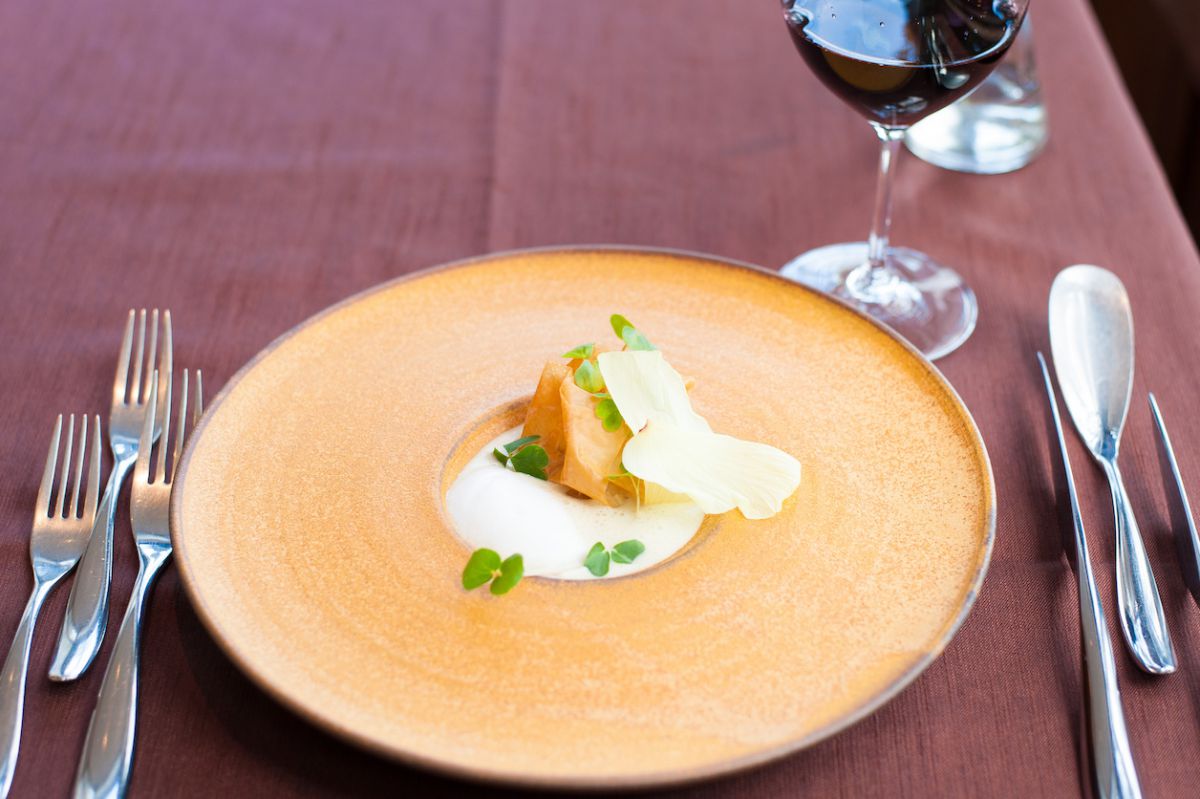 前菜:里芋 乳飲み仔羊