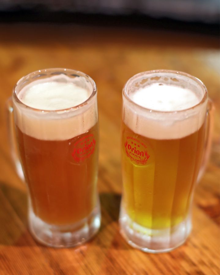 セゾン ド コザ6.5%  630円、ビッグビーチクリームエール　530円