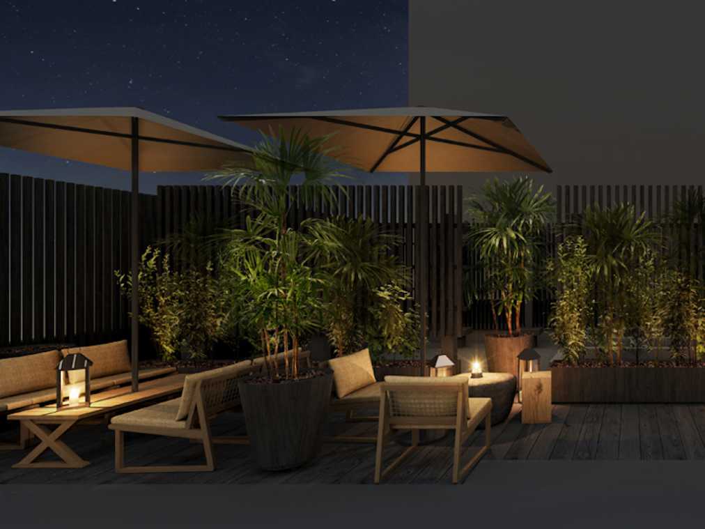 男性専用テラスラウンジ