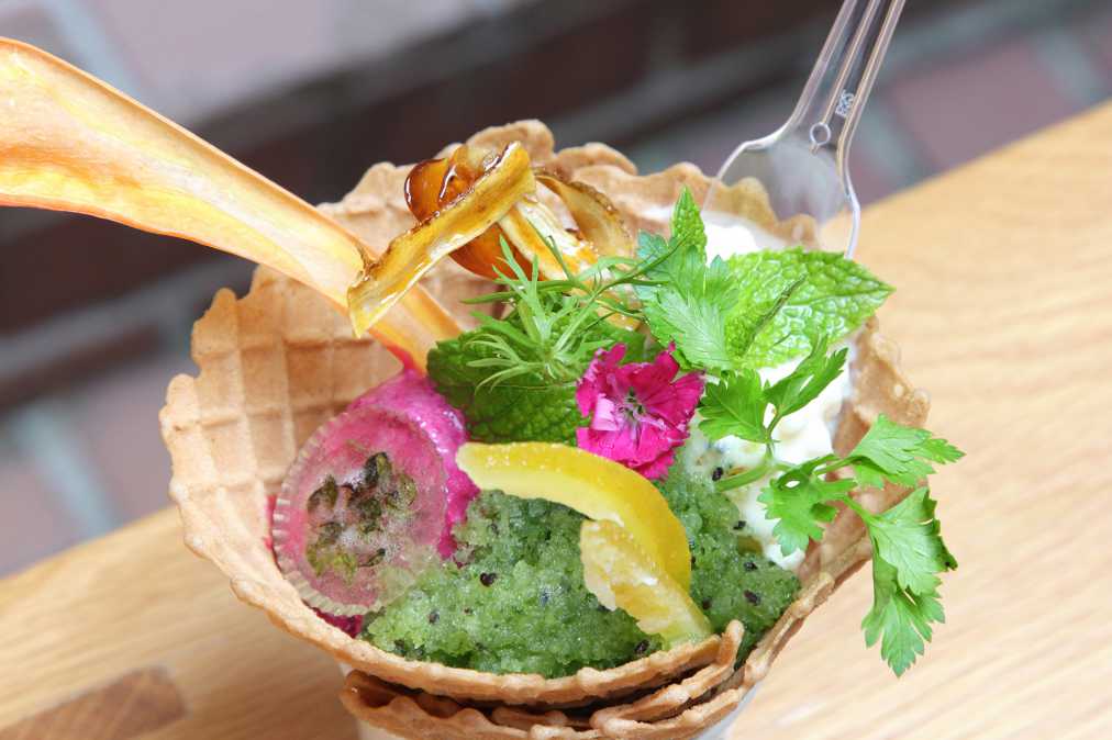 トリプル（650円）　ココアコーン（150円）